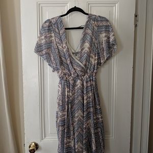 Paisley handkerchief hem dress